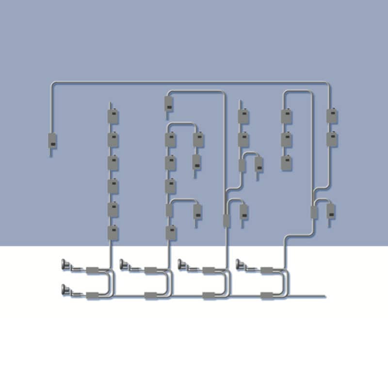 Transport pneumatique : découvrez les solutions Aerocom - installation multi-ligne